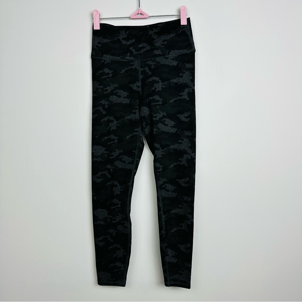 Fabletics Women's Black and Green Camo Leggings Size XS